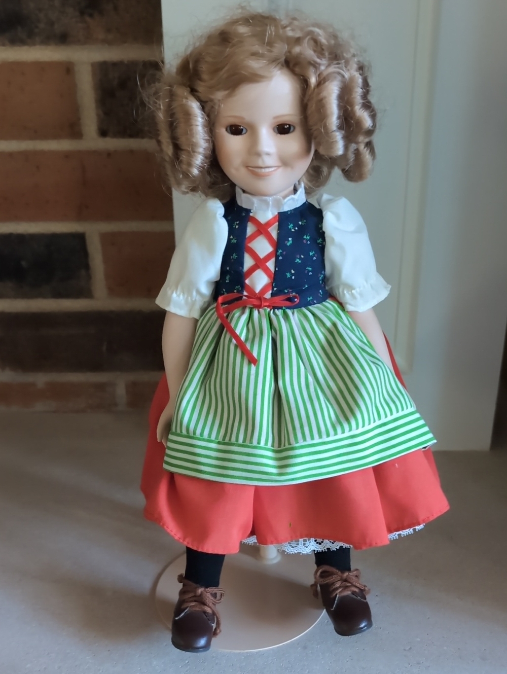 Danbury Mint Shirley Temple As Heidi Porcelain Doll